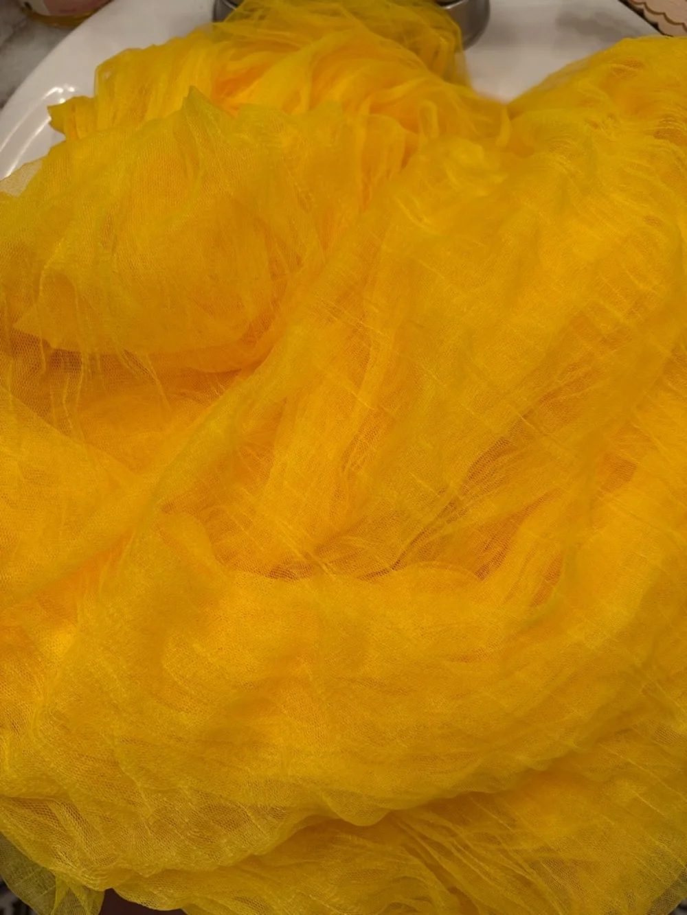 Yellow cheesecloth